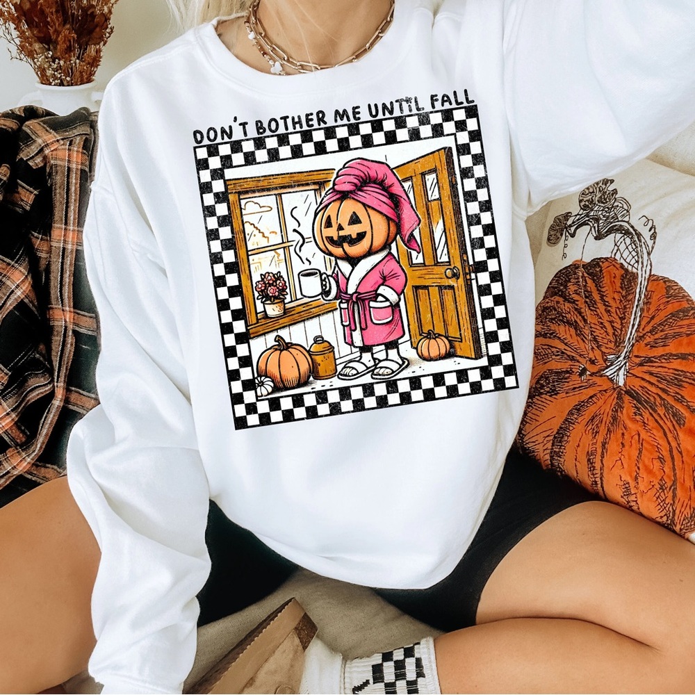 Halloween Pumpkin checkered Graphic Sweatshirt